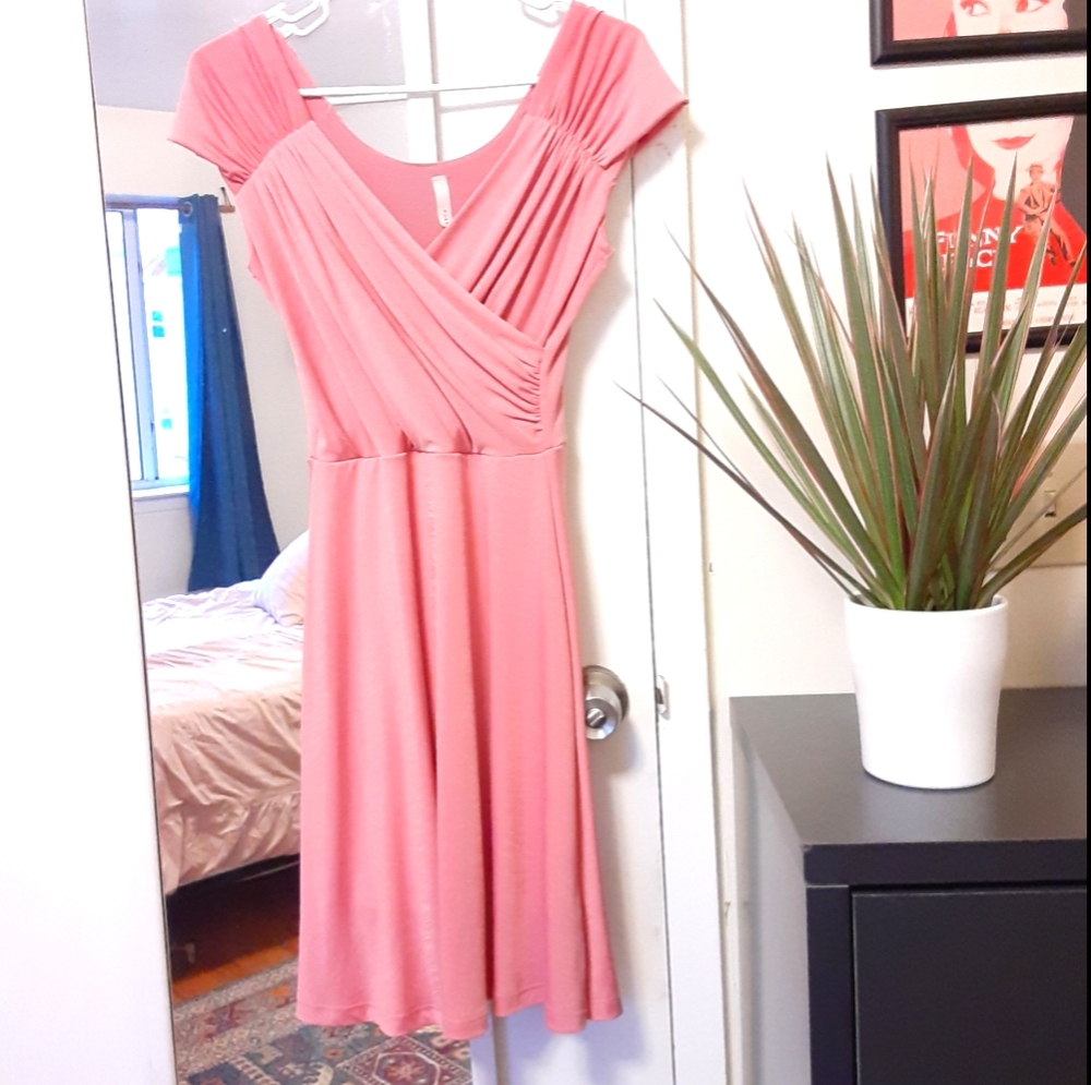 Pink 50's Style Fit and Flare Dress
